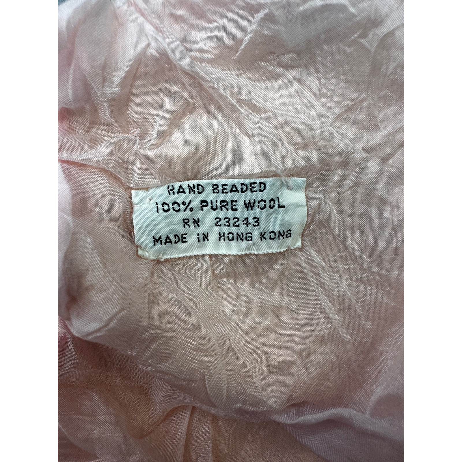 Knitwear Beaded Wool Tank Shell Top Pink Sequin Scalloped — image 3 of 8